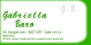 gabriella baro business card